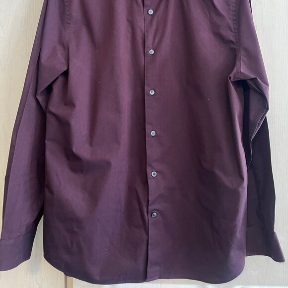 Banana Republic Dress Shirt Mens Large Purple‎ Non Iron Standard Fit Button Up - Picture 2 of 7